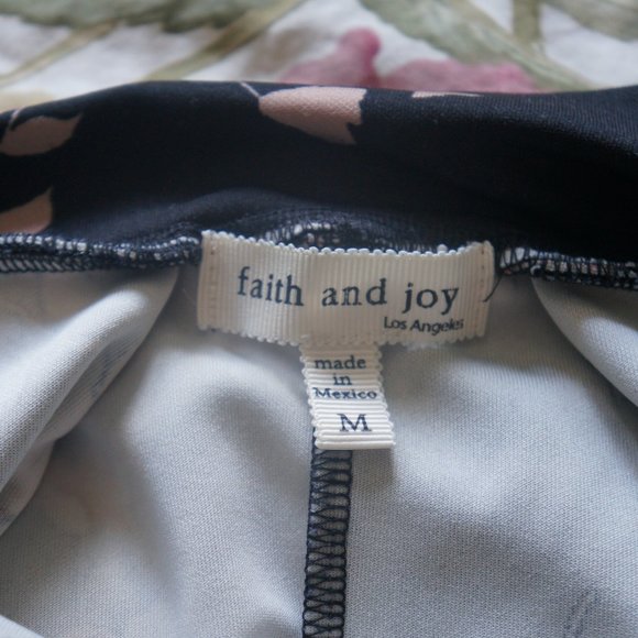 Faith and Joy Black Midi Floral Skirt - Picture 3 of 5